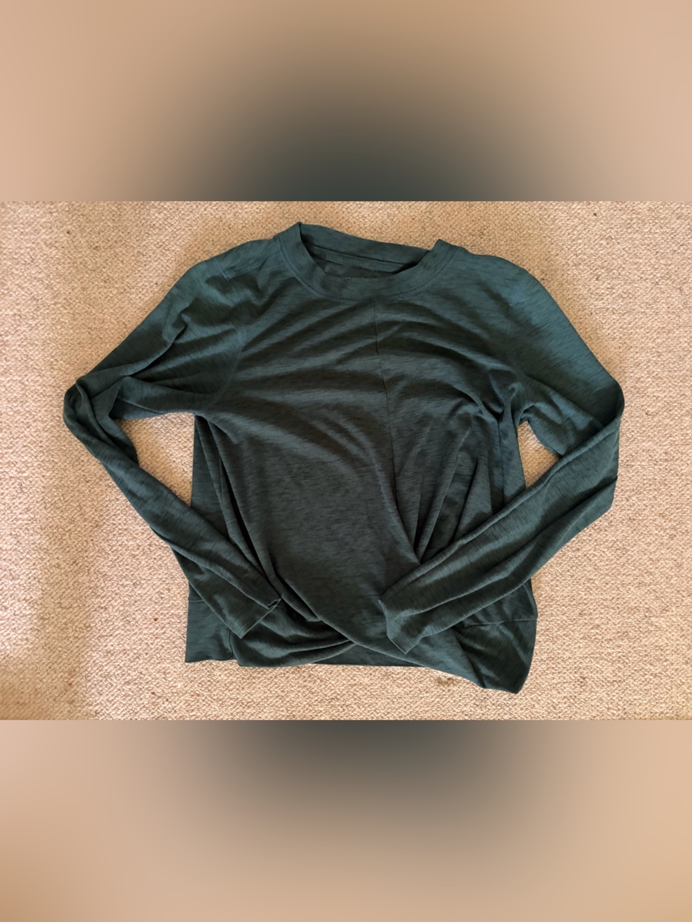Old Navy Long Sleeve Crew Neck Top - Teal Green